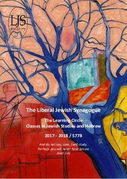 The Liberal Jewish Synagogue - The Learning Circle Classes in Jewish Studies and Hebrew 2017 2018 / 5778 - The Liberal Jewish ...