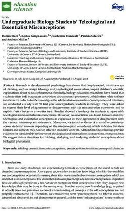Undergraduate Biology Students' Teleological and Essentialist Misconceptions - MDPI