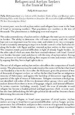 Refugees and Asylum Seekers in the State of Israel