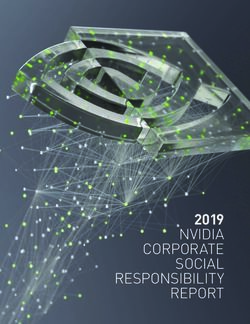 NVIDIA CORPORATE SOCIAL RESPONSIBILITY REPORT 2019