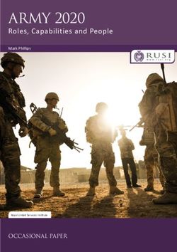 ARMY 2020 Roles, Capabilities and People - OCCASIONAL PAPER - RUSI