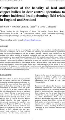 Comparison of the lethality of lead and copper bullets in deer control operations to reduce incidental lead poisoning; field trials in England and ...
