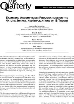 EXAMINING ASSUMPTIONS: PROVOCATIONS ON THE NATURE, IMPACT, AND IMPLICATIONS OF IS THEORY