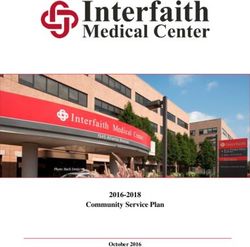 Community Service Plan - 2016-2018 October 2016 - Interfaith Medical Center
