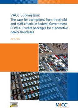 VACC Submission: The case for exemptions from threshold and staff criteria in Federal Government COVID-19 relief packages for automotive dealer ...