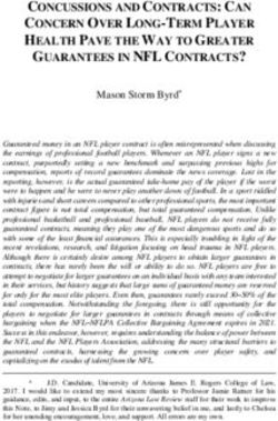CONCUSSIONS AND CONTRACTS: CAN CONCERN OVER LONG-TERM PLAYER HEALTH PAVE THE WAY TO GREATER GUARANTEES IN NFL CONTRACTS? - Arizona Law Review