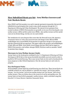 How Subsidized Rents are Set: Area Median Incomes and Fair Markets Rents - NMHC