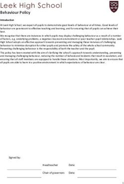 Leek High School Behaviour Policy