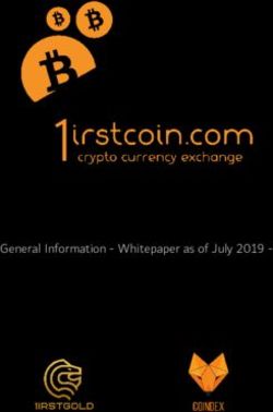 General Information - Whitepaper as of July 2019 - 1irstcoin