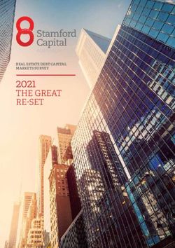 2021 THE GREAT RE-SET - REAL ESTATE DEBT CAPITAL MARKETS SURVEY - Stamford Capital