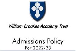 Admissions Policy For 2022-23 - William Brookes Academy Trust - William Brookes School