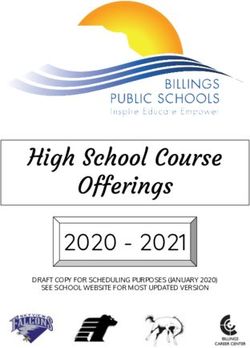 2020 2021 High School Course Offerings - DRAFT COPY FOR SCHEDULING PURPOSES (JANUARY 2020) - Digital asset ...