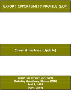 EXPORT OPPORTUNITY PROFILE (EOP) - Cakes & Pastries (Update) Export Consultancy Unit (ECU) Marketing Consultancy Division (MCD) Rabi I, 1428 ...