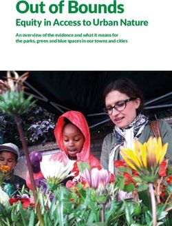 Out of Bounds Equity in Access to Urban Nature - An overview of the evidence and what it means for the parks, green and blue spaces in our towns ...