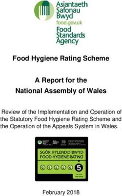 Food Hygiene Rating Scheme A Report for the National Assembly of Wales - Review of the Implementation and Operation of the Statutory Food Hygiene ...