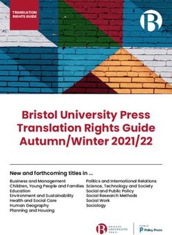 Bristol University Press Translation Rights Guide Autumn/Winter 2021/22