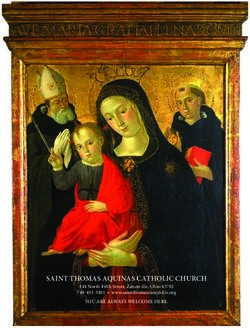 SAINT THOMAS AQUINAS CATHOLIC CHURCH - YOU ARE ALWAYS WELCOME HERE. 144 North Fifth Street, Zanesville, Ohio 43701 740-453-3301 ...