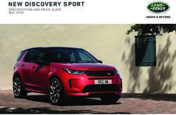 NEW DISCOVERY SPORT SPECIFICATION AND PRICE GUIDE MAY 2019 - Land Rover