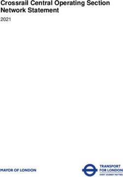 CROSSRAIL CENTRAL OPERATING SECTION NETWORK STATEMENT 2021 - TFL