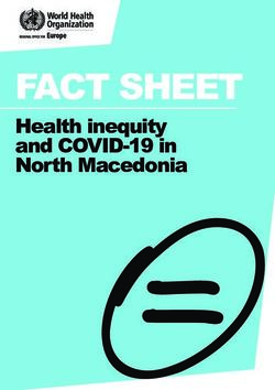 FACT SHEET Health inequity and COVID-19 in North Macedonia