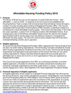 Affordable Housing Funding Policy 2019 - Bristol City Council