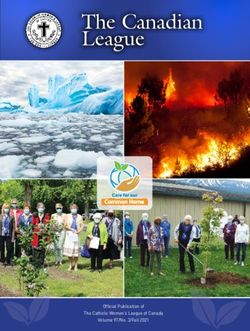 The Canadian League - Official Publication of The Catholic Women's League of Canada Volume 97/No. 3/Fall 2021