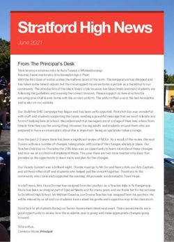 Stratford High News June 2021 - From The Principal's Desk