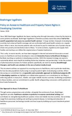 Boehringer Ingelheim Policy on Access to Healthcare and Property Patent Rights in Developing Countries
