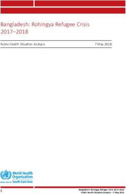 Bangladesh: Rohingya Refugee Crisis 2017-2018 - Public Health Situation Analysis 7 May 2018 - World Health ...