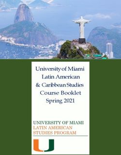 University of Miami Latin American & Caribbean Studies Course Booklet Spring 2021 - Latin American ...