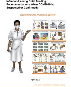 Infant and Young Child Feeding Recommendations When COVID-19 is Suspected or Confirmed: Recommended Practices Booklet