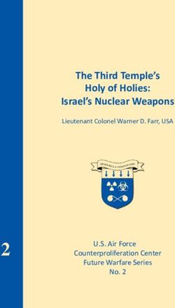 2 The Third Temple's Holy of Holies: Israel's Nuclear Weapons - U.S. Air Force Counterproliferation Center - Department of Defense