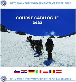 COURSE CATALOGUE 2022 - NATO MOUNTAIN WARFARE CENTRE OF EXCELLENCE - NATO MOUNTAIN WARFARE CENTRE OF EXCELLENCE - NATO Mountain Warfare ...