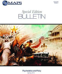 BULLETIN Special Edition - Psychedelics and Policy - Multidisciplinary Association for Psychedelic ...