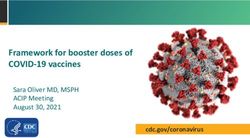 Framework for booster doses of COVID-19 vaccines - Sara Oliver MD, MSPH ACIP Meeting August 30, 2021 - CDC