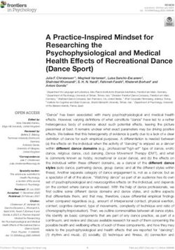 A PRACTICE-INSPIRED MINDSET FOR RESEARCHING THE PSYCHOPHYSIOLOGICAL AND MEDICAL HEALTH EFFECTS OF RECREATIONAL DANCE (DANCE SPORT) - MPG.PURE