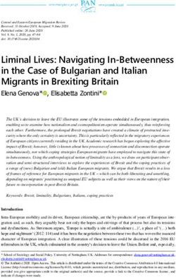 Liminal Lives: Navigating In-Betweenness in the Case of Bulgarian and Italian Migrants in Brexiting Britain