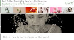 Bell Potter Emerging Leaders Conference - Dave Fenlon, Group CEO & Managing Director, BWX Ltd 15 September 2021