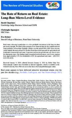 The Rate of Return on Real Estate: Long-Run Micro-Level Evidence - Oxford Academic Journals