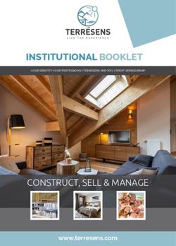 INSTITUTIONAL BOOKLET - CONSTRUCT, SELL & MANAGE www.terresens.com