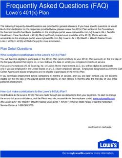 Frequently Asked Questions (FAQ) - Lowe s 401(k) Plan