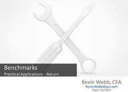 Benchmarks Practical Applications - Return - Kevin Webb, CFA - PowerPoint Presentation