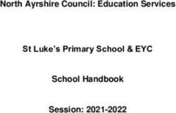 North Ayrshire Council: Education Services St Luke's Primary School & EYC School Handbook Session: 2021-2022