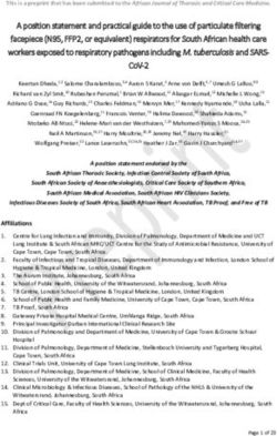 A position statement and practical guide to the use of particulate filtering facepiece (N95, FFP2, or equivalent) respirators for South African ...