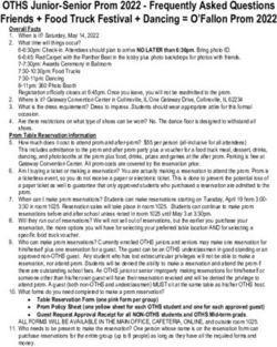 OTHS Junior-Senior Prom 2022 - Frequently Asked Questions Friends + Food Truck Festival + Dancing = O'Fallon Prom 2022 - OFallon High School