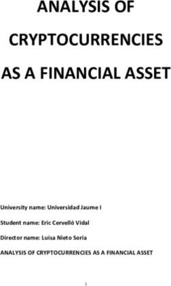 ANALYSIS OF CRYPTOCURRENCIES AS A FINANCIAL ASSET - ANALYSIS OF CRYPTOCURRENCIES AS A FINANCIAL ASSET University name: Universidad Jaume I Student ...