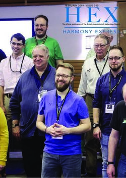 HARMONY EXPRESS FEBRUARY 2019 - ISSUE 340 H E X - British Association of Barbershop Singers