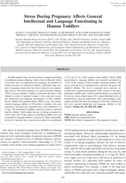Stress During Pregnancy Affects General Intellectual and Language Functioning in Human Toddlers