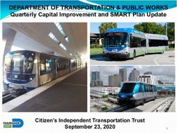 DEPARTMENT OF TRANSPORTATION & PUBLIC WORKS - Quarterly Capital Improvement and SMART Plan Update - Citizen's Independent Transportation Trust ...