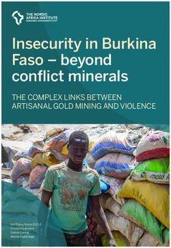 Insecurity in Burkina Faso - beyond conflict minerals - THE COMPLEX LINKS BETWEEN ARTISANAL GOLD MINING AND VIOLENCE